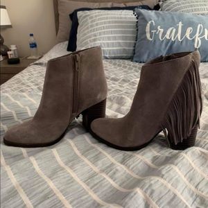 Grey Tassel Booties